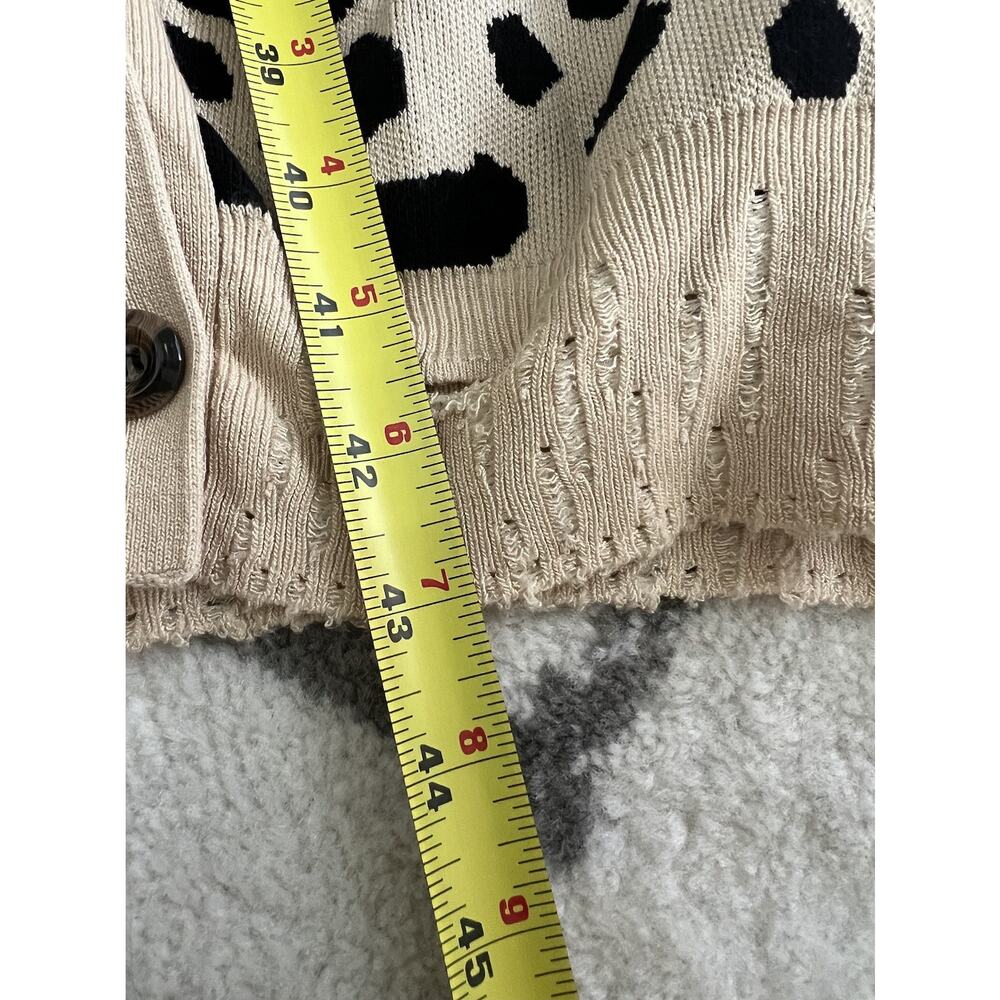 HERA COLLECTION Leopard Print Distressed Hem Button Maxi Cardigan - Picture 12 of 12